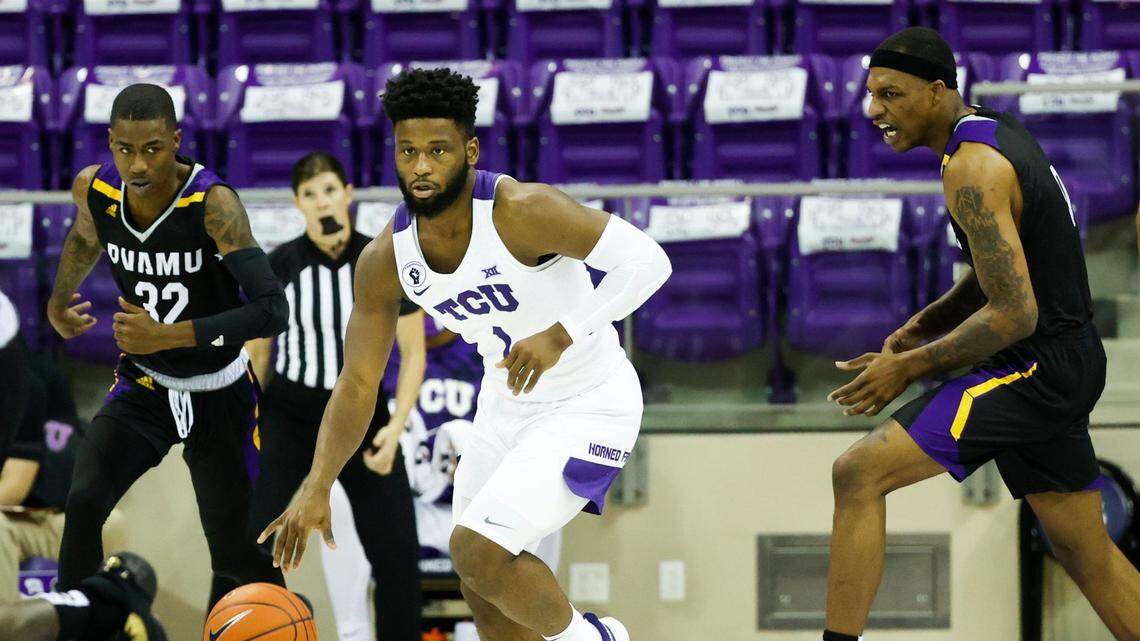 TCU guard Mike Miles brings the ball up the court during Wednesday’s game against Prairie View A&M.