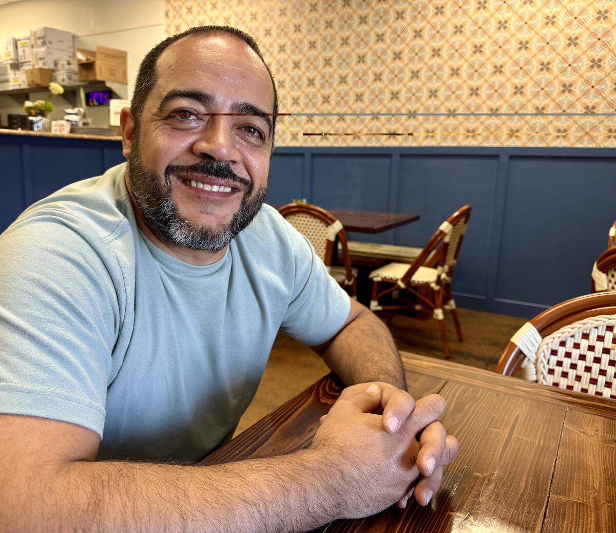Chef Nehme Elbitar at Chadra Mezza restaurant in Fort Worth, Texas, Feb. 28, 2026.