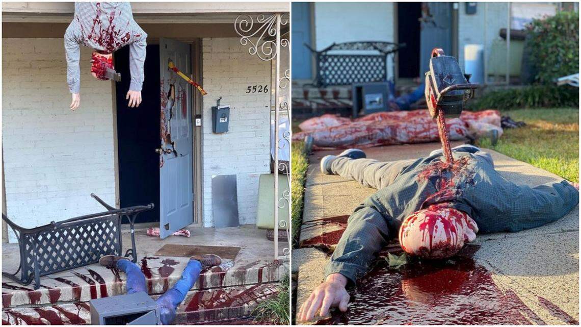 Steven Novak’s elaborate Halloween display has wowed the internet, but it’s also led to the cops being called.