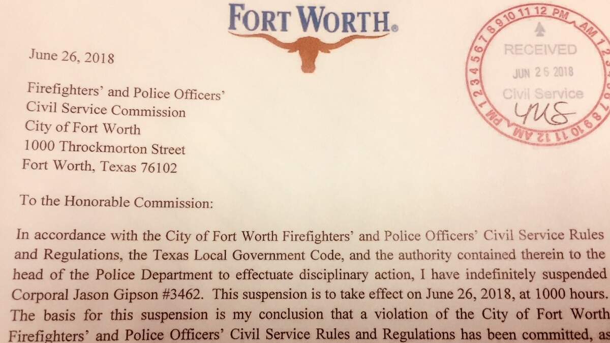 Letters filed with the Civil Service Commission state the reasons for the recent terminations.