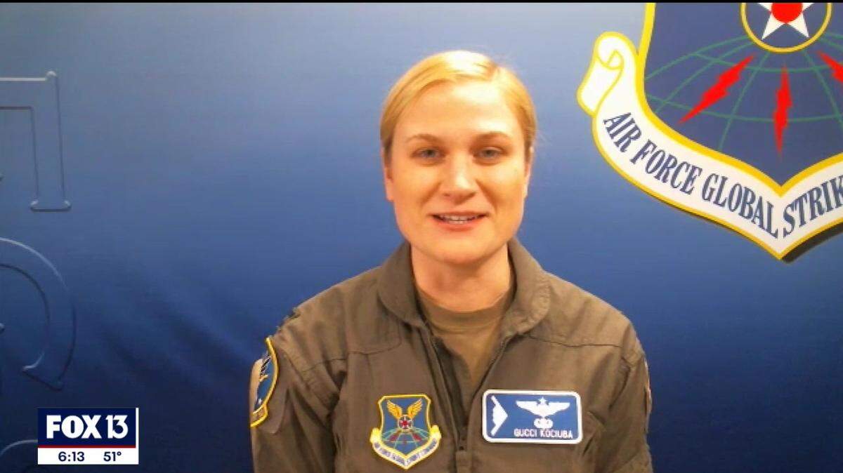 Capt. Sarah Kociuba, whose call sign is “Gucci,” will be flying a B-2 Spirit in the unique flyover.