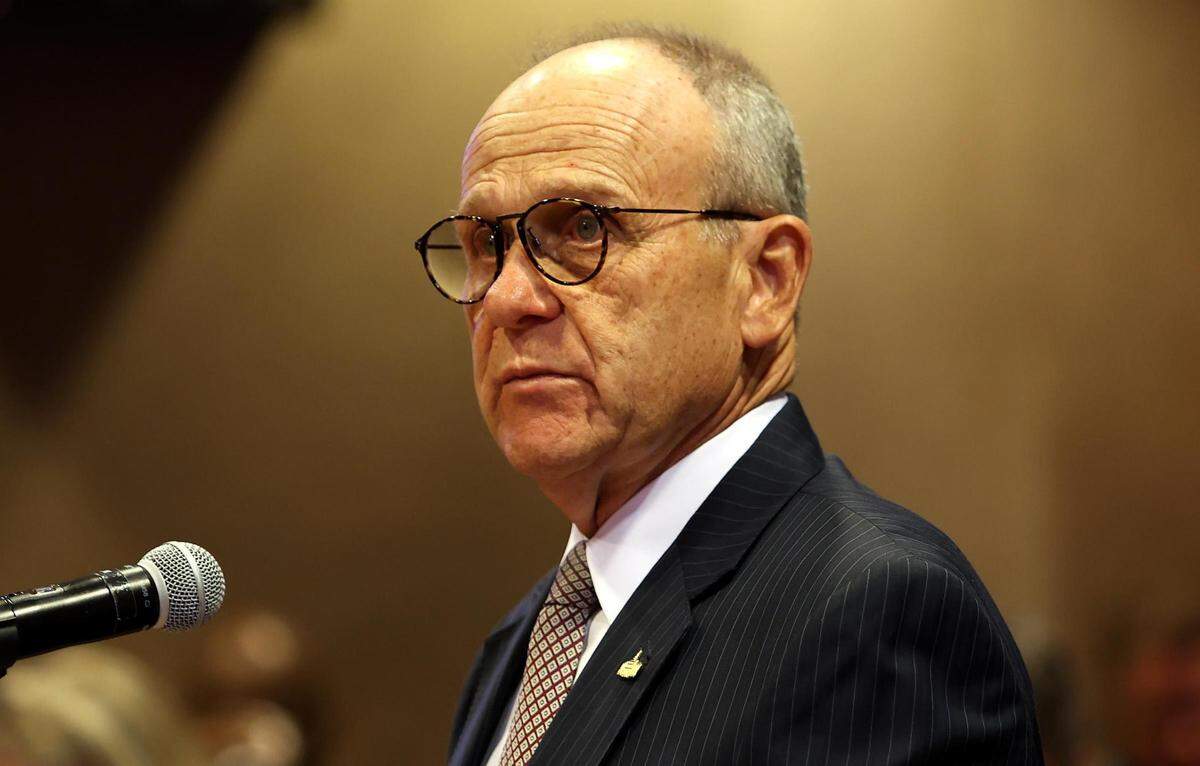 Tarrant County Administrator G.K. Maenius, shown here during a meeting in September 2022, was the county’s point person for the vaccination contract with the UNT Health Science Center in 2021.