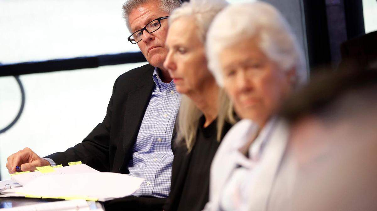 In this August 2019 file photo, Trinity River Vision Authority executive director J.D. Granger listens as he and other Fort Worth officials receive an independent review of the city’s Panther Island project.