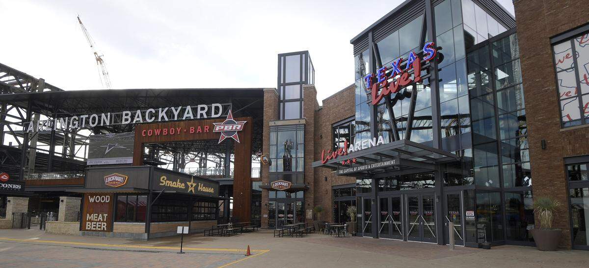 Texas Live! in Arlington’s entertainment district, shown on Dec. 17, 2018, a few months after it opened.