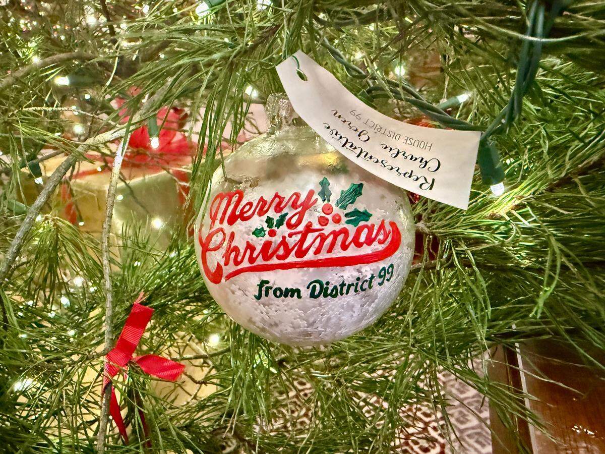 House District 99’s ornament was designed by Brandi Wilson.