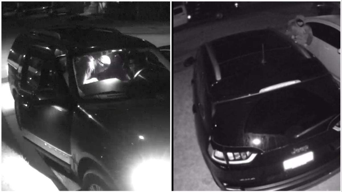 A man walking his dog survived a hail of gunfire by hiding behind a trash can, Texas cops say. Police said a group of alleged car burglars is responsible for the shooting.