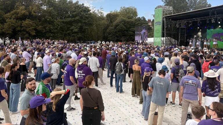 TCU fans continue to show out in Dublin with massive turnout at pep rally