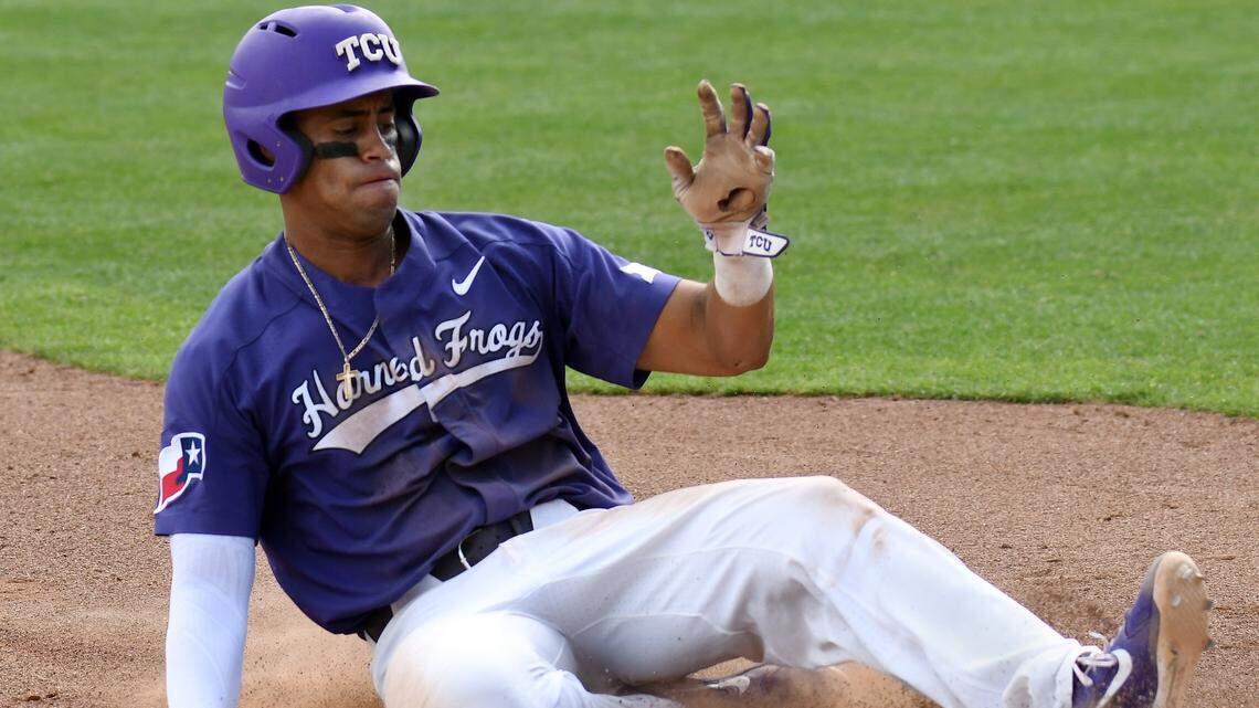 TCU's Michael Landestoy, shown in a game earlier this season, drove in three runs for the Frogs in Saturday's series finale against Oklahoma State. OSU won 9-8.