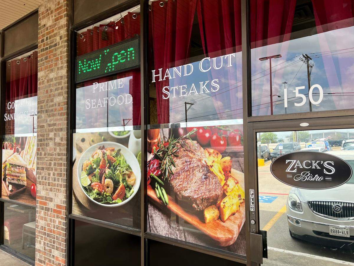 Zack’s Bistro converted a small restaurant in a strip shoppng center on Copeland Road.