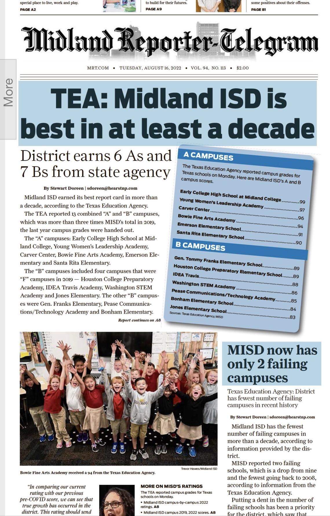 Midland celebrated schools’ success under Superintendent Angélica M. Ramsey.