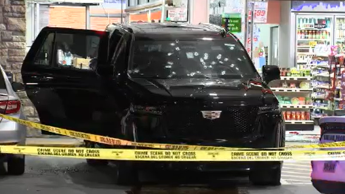 Three gunmen opened fire on an SUV at a gas station in Houston, Texas, killing the son of a politician in the Dominican Republic, according to reports.