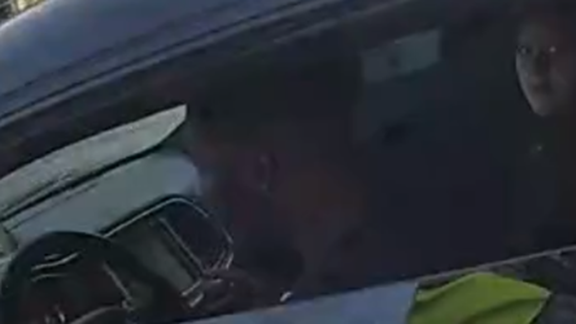 Dallas police say a black Dodge Challenger is the suspect vehicle wanted in a hit and run that injured a Dallas police officer Tuesday morning, Dec. 12, 2023. 