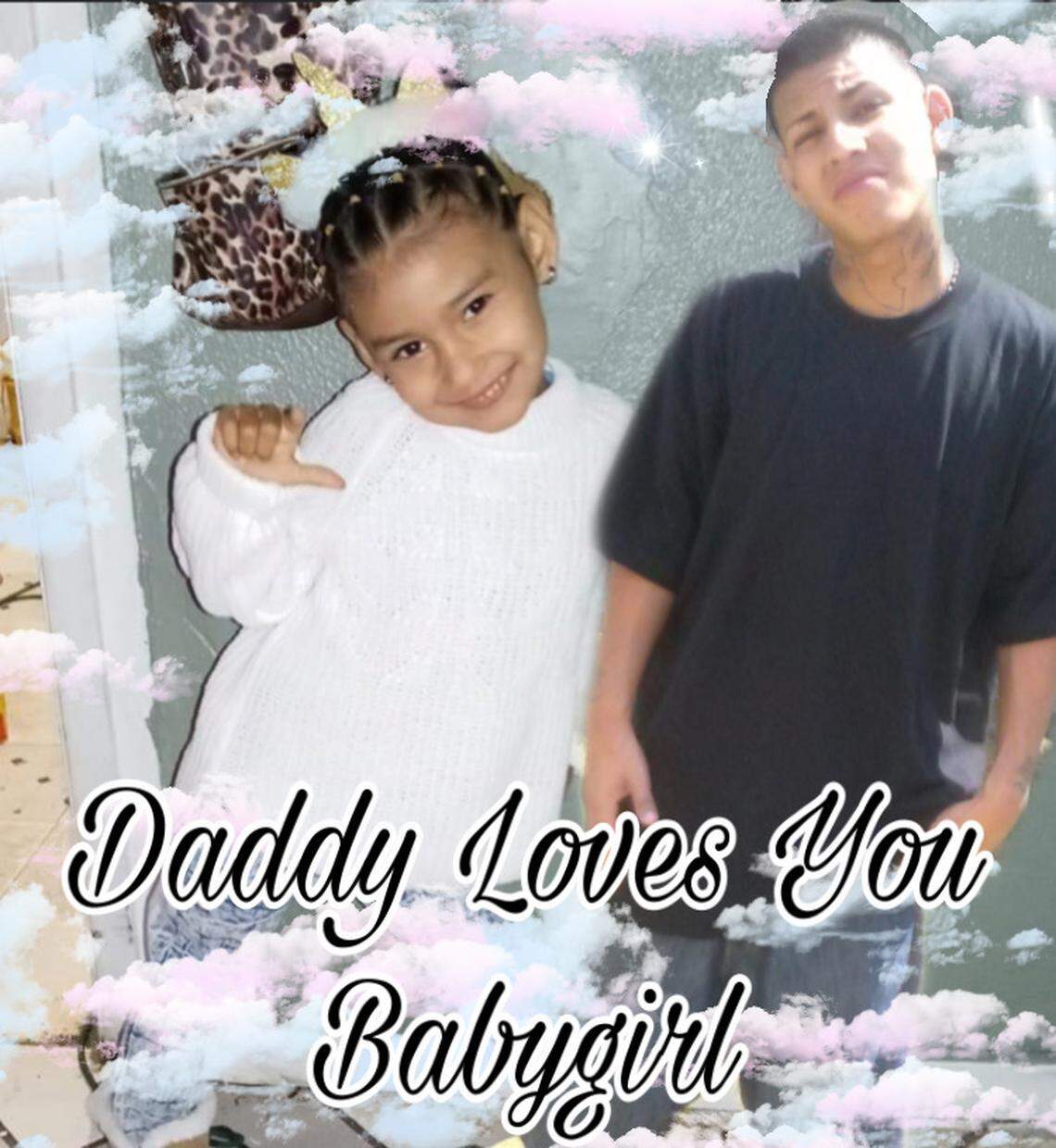 Roel Devora and his daughter. Devora died after he was shot April 10 in Fort Worth.