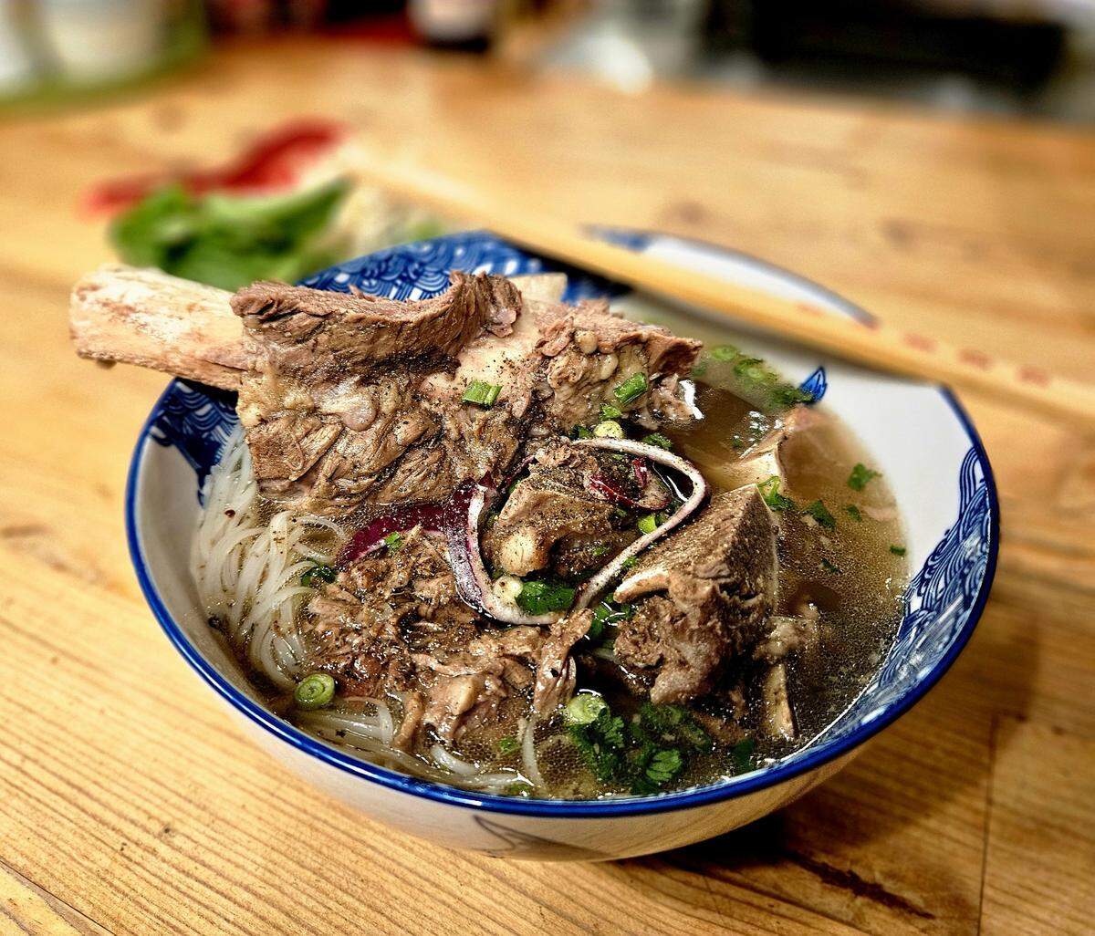 Hao Tran’s pho, a dish from Saigon, the southern region of Vietnam.
