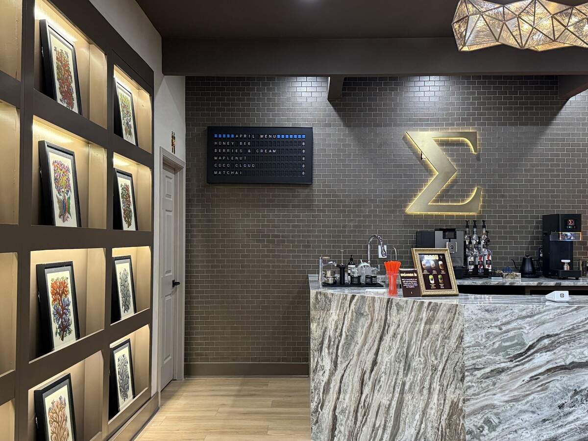 The couple wanted a place that felt welcoming and created community through art and decided to add a coffee shop that serves a curated list of matcha and lattes.
