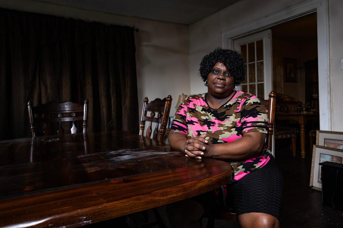 Salillian Parker, the mother of Daniel Reed, is photographed in her home in Fort Worth on Aug. 28. Reed was one of the two boys who fired shots at Mia Dominguez and Zechariah Trevino in front of a Whataburger restaurant in January 2023. Parker doesn’t condone what her son did, but she’s angry at whoever provided him with a gun.