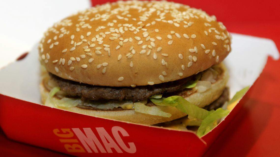 A man was suspiciously eating what appeared to be a Big Mac before he was caught smuggling meth, authorities said.