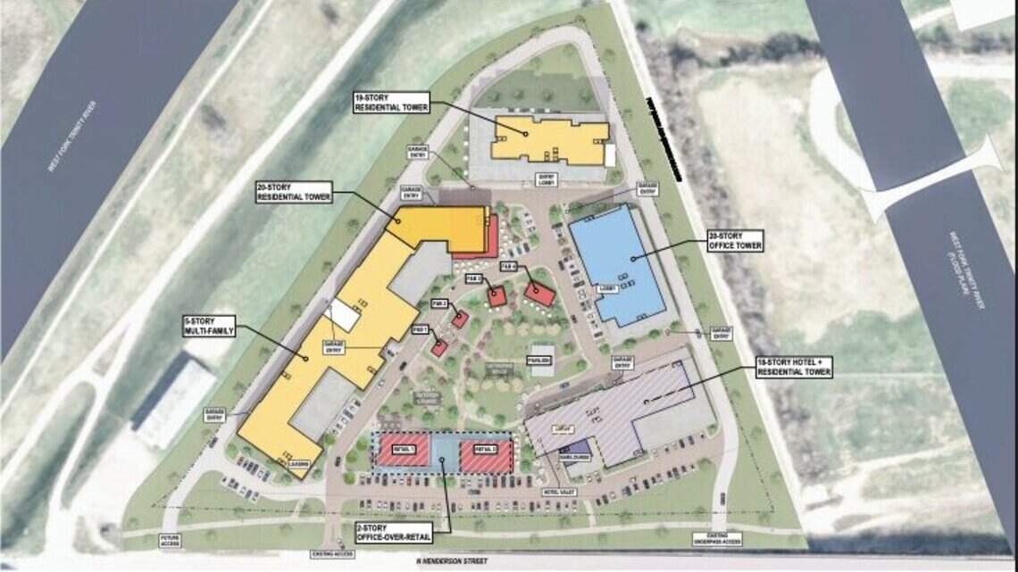 Multiple 20-story towers planned near Fort Worth’s Panther Island