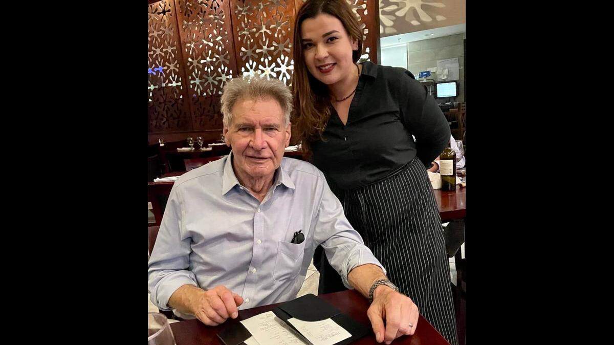 Actor Harrison Ford dined at Istanbul Grill on the first night of his 2022 visit to Fort Worth on Tuesday, May 10.