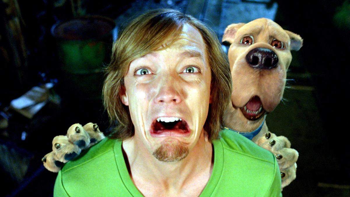 Matthew Lillard as Shaggy and Scooby-Doo in the action=comedy adventure “Scooby-Doo 2,” a reboot of the classic cartoon.