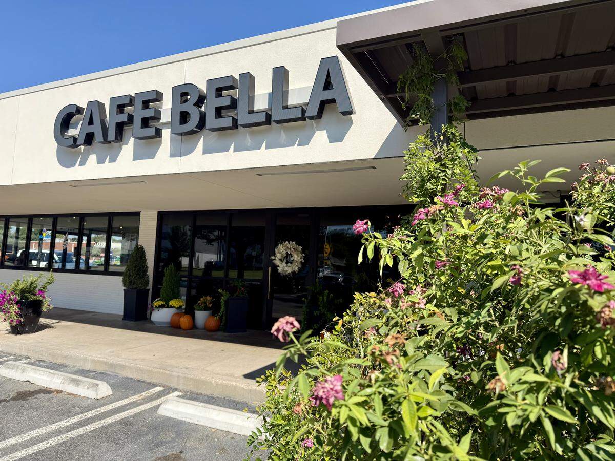 Cafe Bella in the Westcliff Shopping Center, Fort Worth, Texas, seen Oct. 1, 2025.