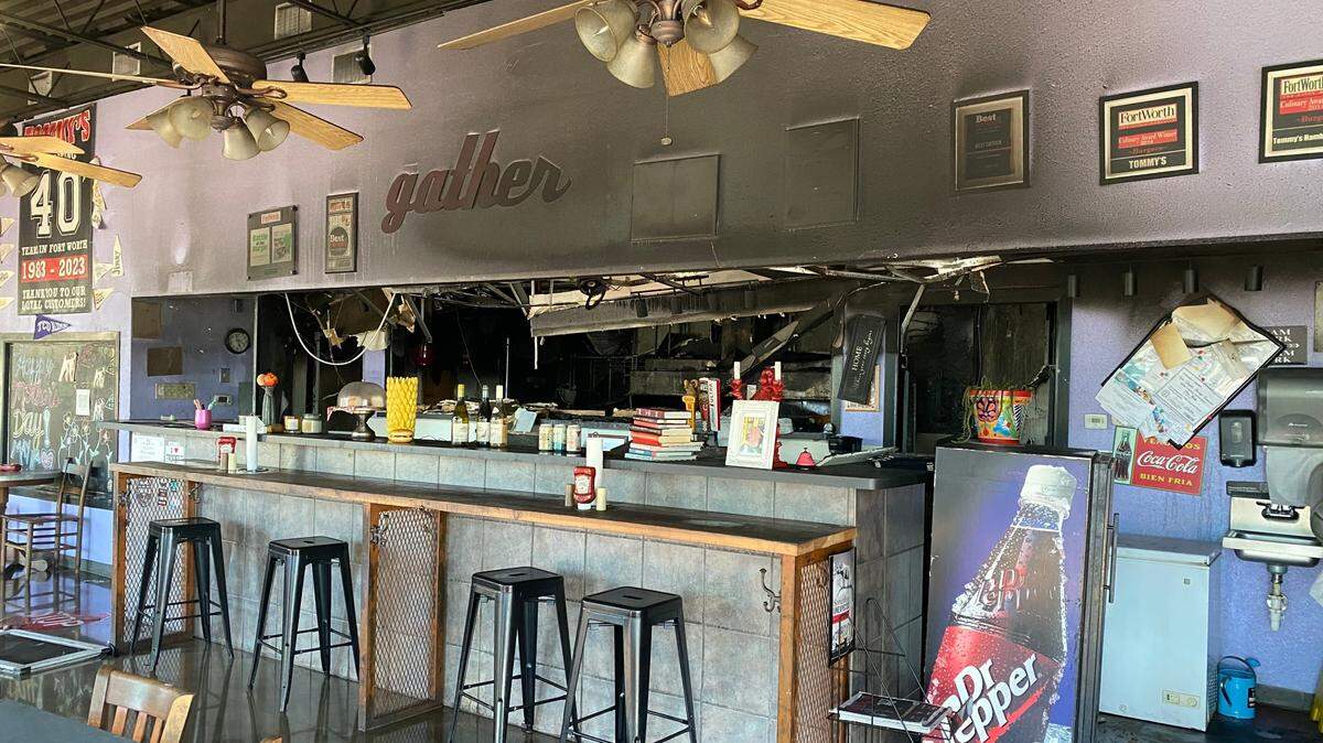 Tommy’s Hamburger Grill at 5228 Camp Bowie Blvd. in Fort Worth was damaged by a fire Friday morning, May 9.