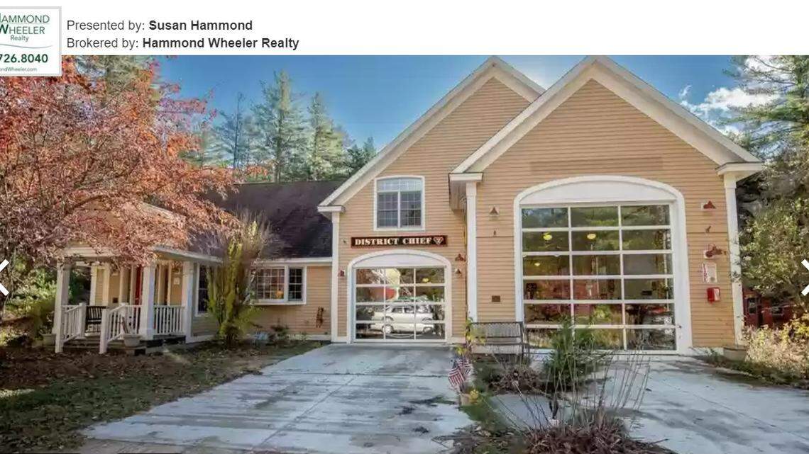 A full-size replica home of Boston’s Engine 21 firehouse has hit the real estate market in Thornton, New Hampshire, for $599,000.