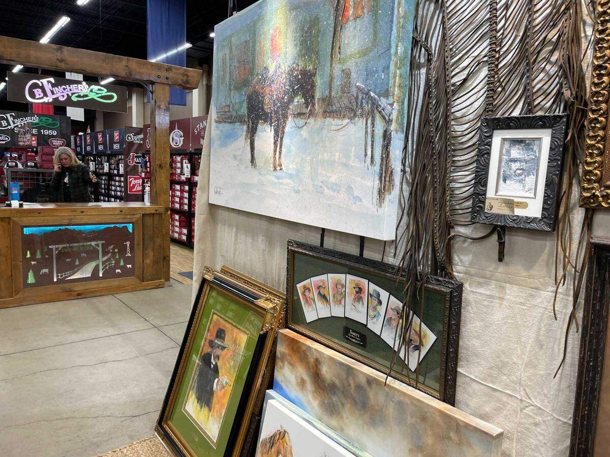 All the prints available at Buck Taylor’s booth are original works painted by him.
