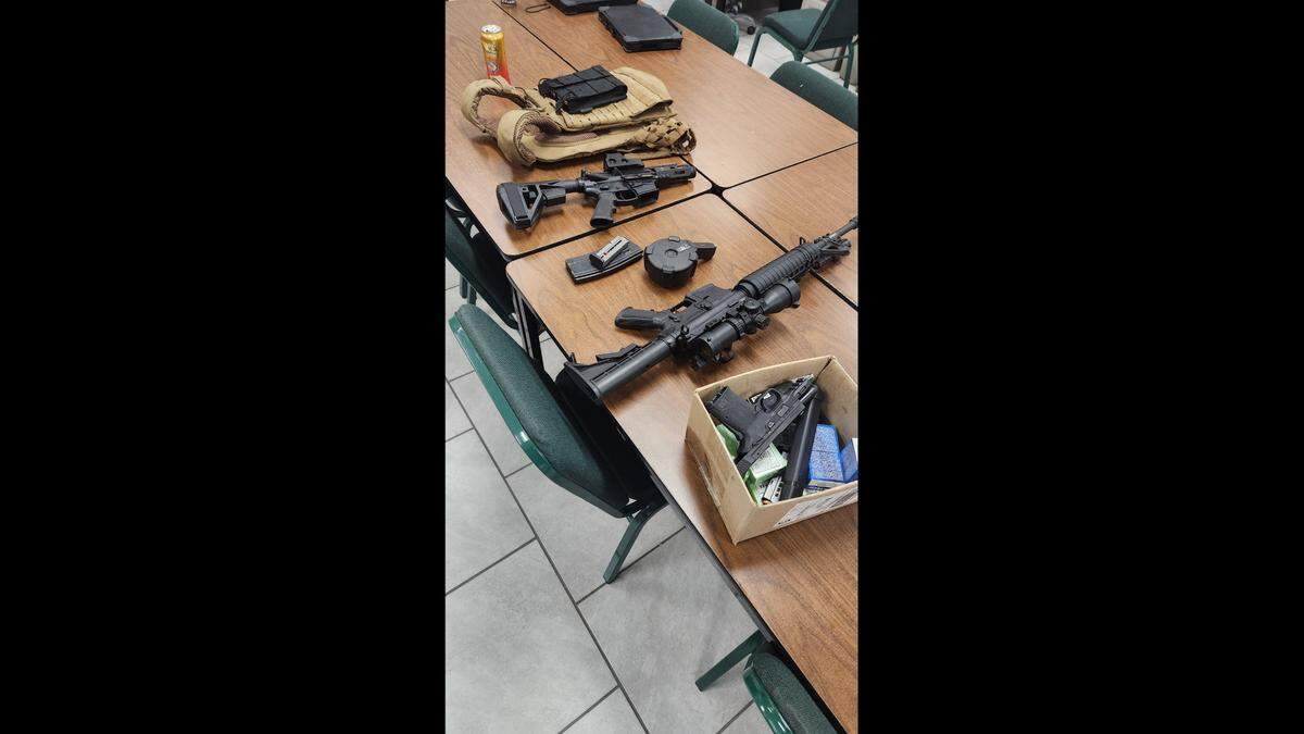 Authorities seized several guns and improvised explosive devices from a van driven by Tino Napoleon Ross, who told investigators that he planned to attack his uncle’s home and possibly churches in North Texas, according to White Settlement police.