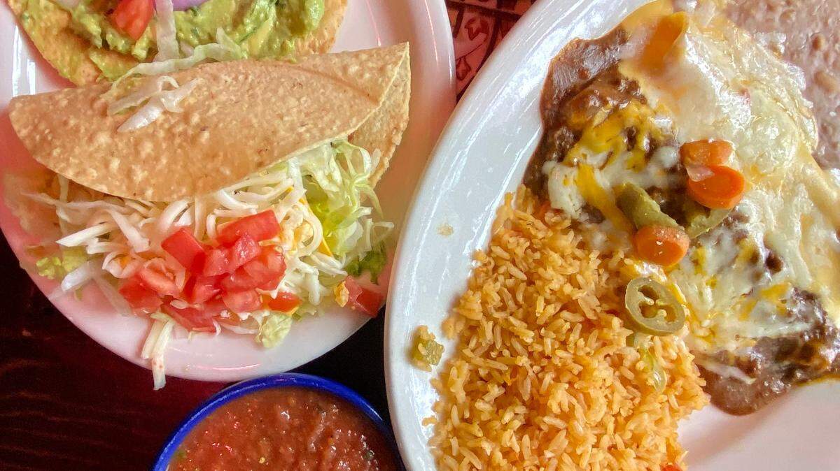 A “Pancho Villa” combination plate at Mariano’s Hacienda in Arlington.
