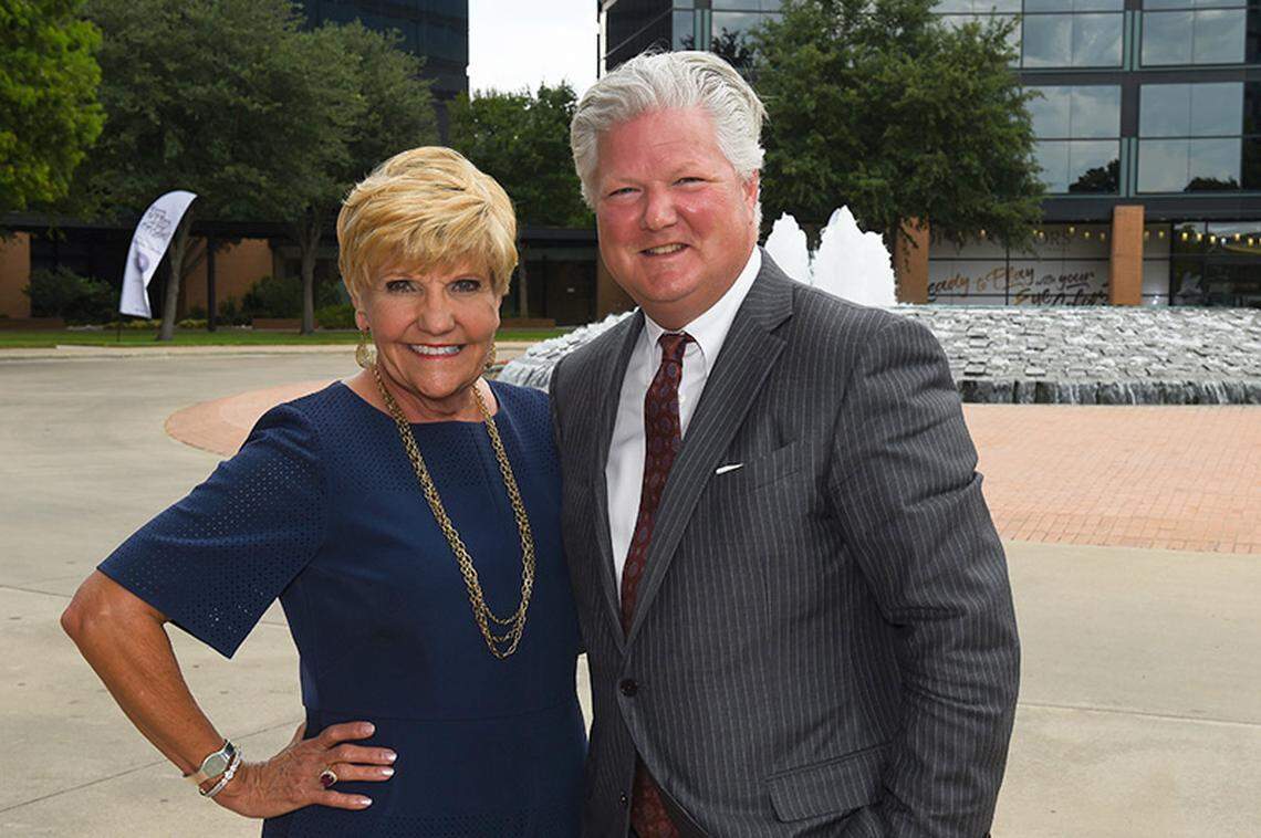 Fort Worth Mayor Betsy Price meets with Alcon CEO David Endicott July 9, 2018.
