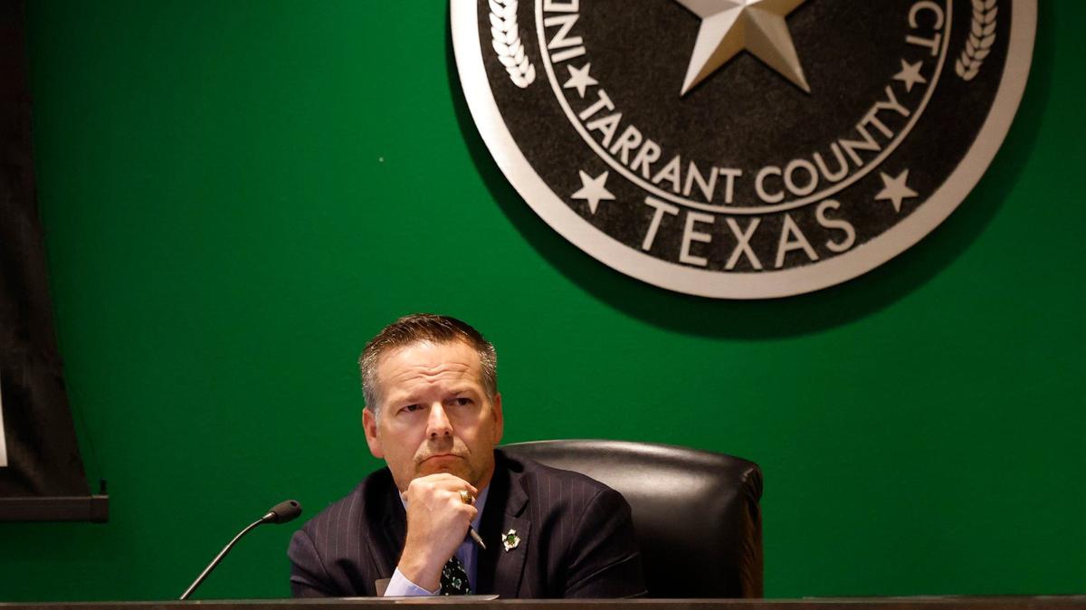 Southlake trustee Alex Sexton listens to an attendee speak during a Southlake Carroll ISD school board meeting at the administration building in Southalke, Texas, Wednesday, May 15, 2024. Among topics discussed are the recent findings by the Educations Department of violations of student rights. (Special to the Star-Telegram/Bob Booth)