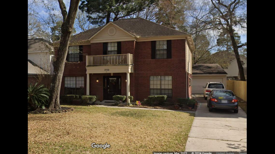 Police found two children hiding inside a Texas home where a woman was shot dead and an armed man ambushed officers, Houston cops say.