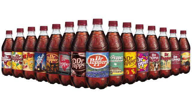 Along with a petition drive to be named the official soft drink of Texas, Dr Pepper has special-edition bottles inspires by its Texas roots, featuring artwork depicting Texan landmarks and landscapes.