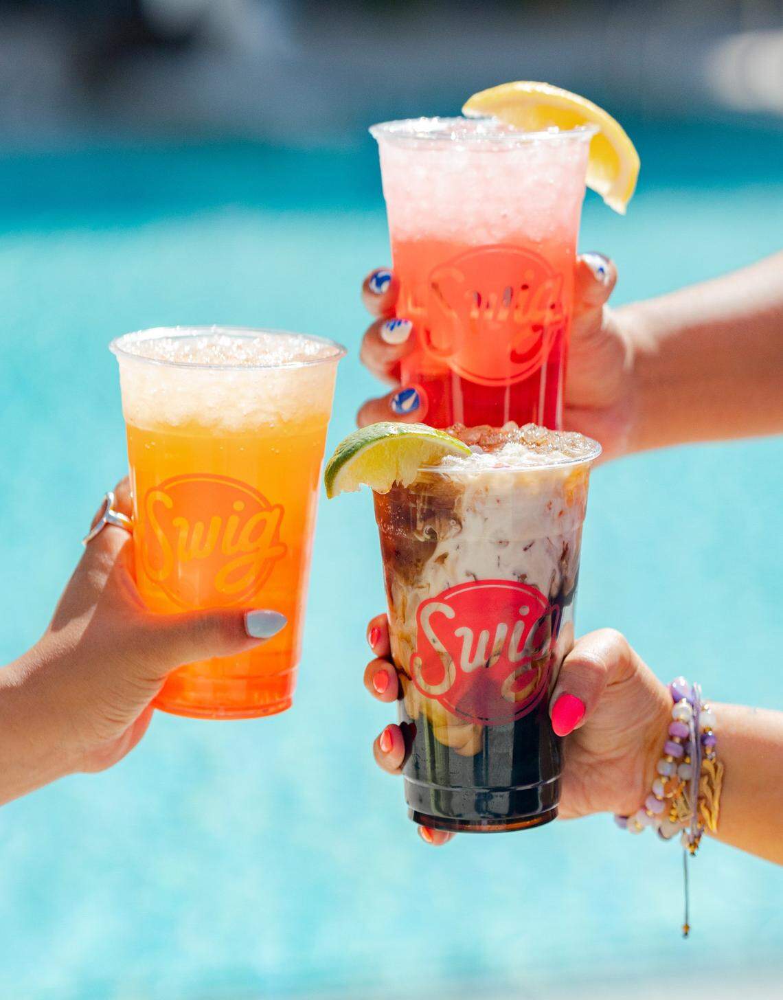 Swig offers a variety of soda products with added flavors, creams and purees.