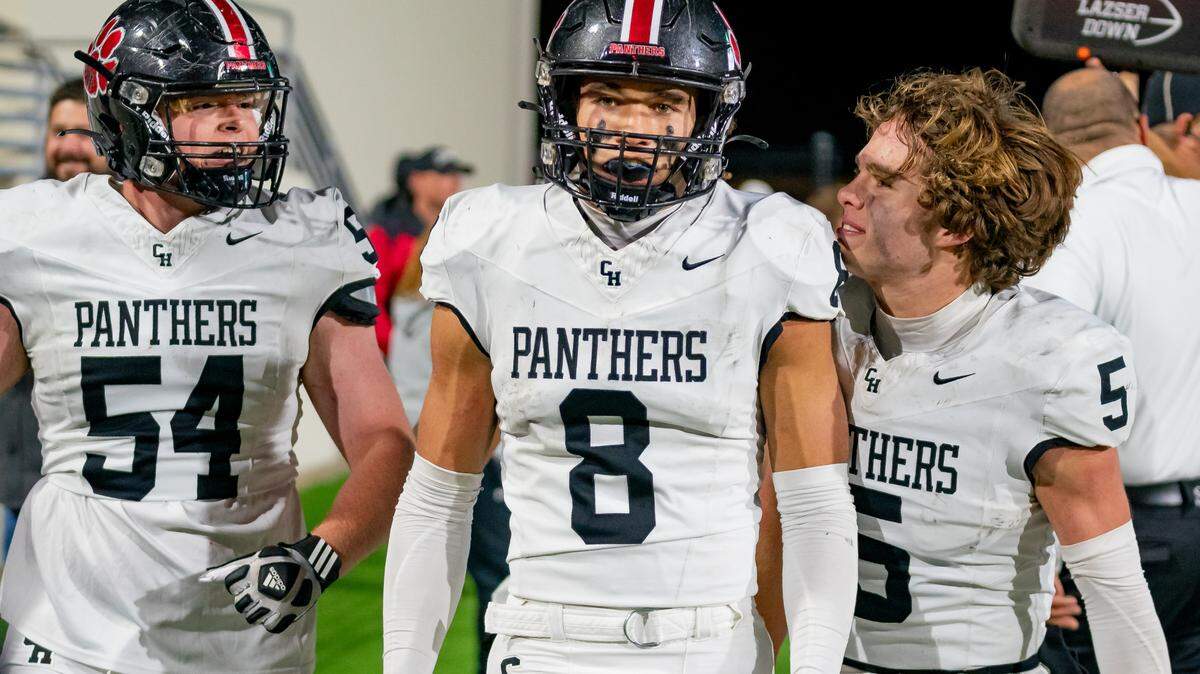 Colleyville Heritage wide receiver Braden Blueitt and the Panthers will take on Argyle on Friday.