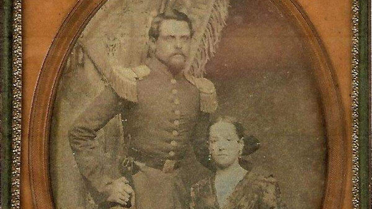This image reputedly shows Maj. Ripley Arnold and his wife Catherine.