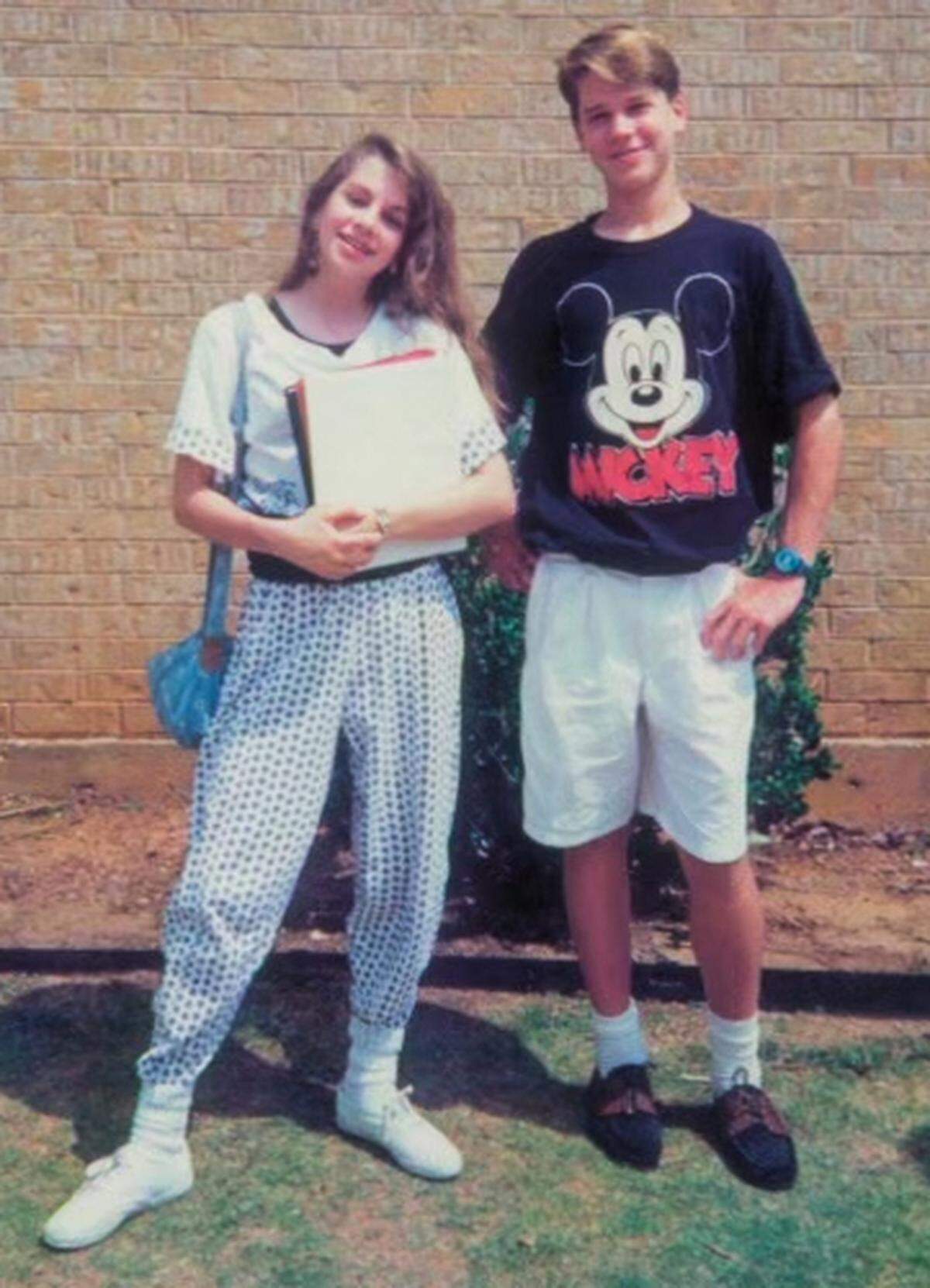 A 12-year-old Jennifer Bangs and 14-year-old Ryan Brown at Shackleford Junior High in 1990. They starred together in the school’s production of “Bye Bye Birdie” and have now reunited to form Sweet Apple Productions, named after the fictitious town in the show. They will present David Mamet’s play “Oleanna” March 30-April 2 at Stage West Theatre.