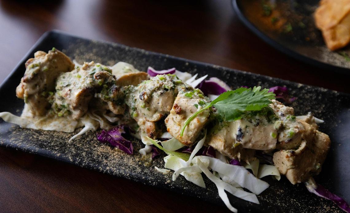 Chicken kebabs at Palate Garden on Thursday, April 3, 2025, in Saginaw.