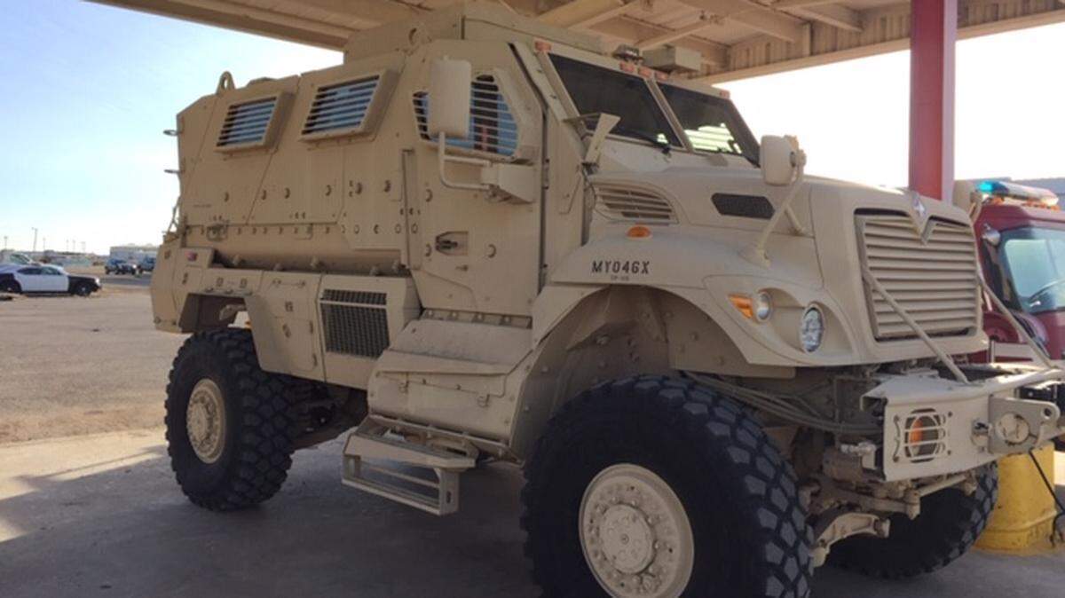 The Cleburne Police Department received a mine-resistant armored vehicle in 2016 as part of the military surplus program. It is valued at $865,000.
