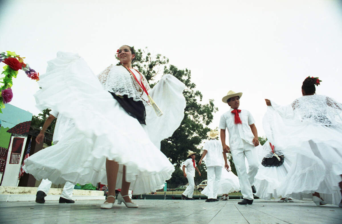 Sept. 17, 1990: Pamela Guerra performs with Ballet Folklorico from St. Vincent Catholic Church in Abilene for the crowd at the Mexican Independence Day celebration at Marine Park in Fort Worth