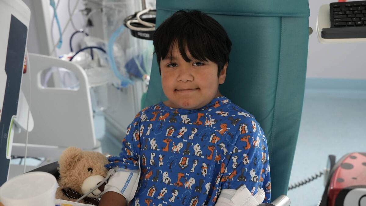 Isaac Martinez, 7, was hospitalized Wednesday after he and his older brother were struck by lightning in Fort Worth.