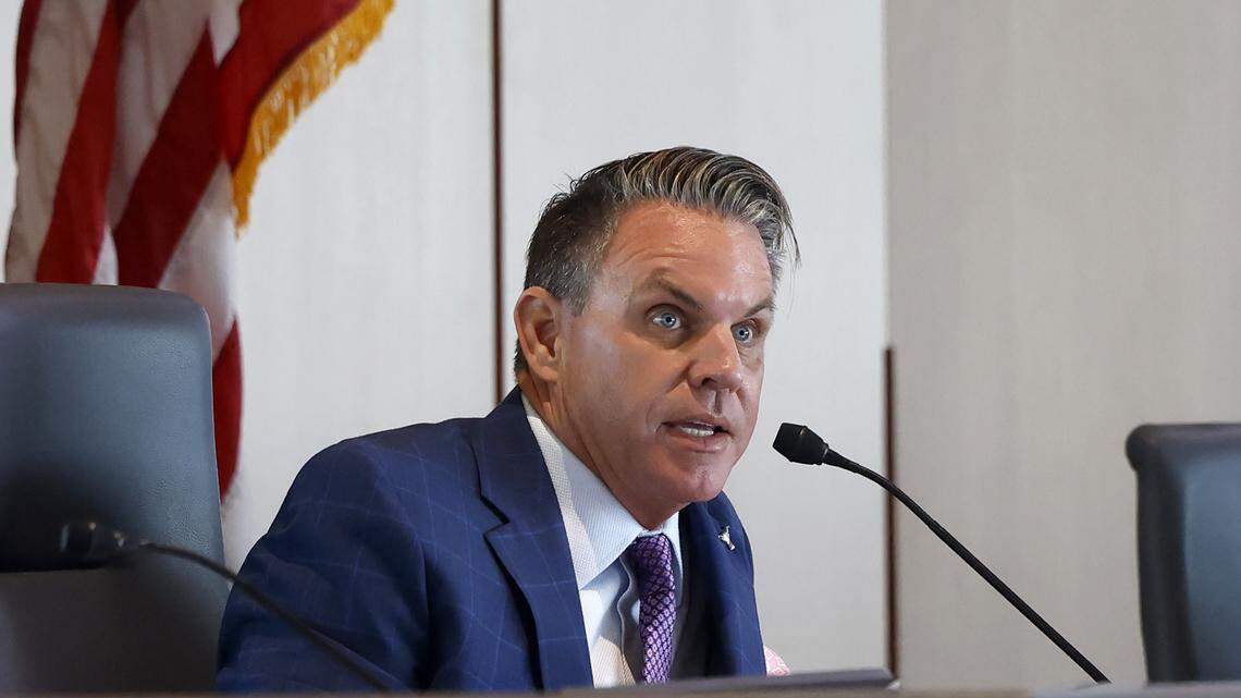 Fort Worth City Councilmember Michael Crain speaks during a Fort Worth City Council meeting on Tuesday, Sept. 30, 2025. Crain, who is in his third term serving District 3, was arrested Jan. 17, 2026, on Driving While Intoxicated charges.
