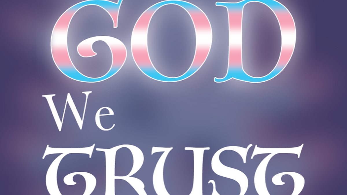This “In God We Trust” poster with rainbow colors was rejected as a donation by the Carroll school district board Monday night.