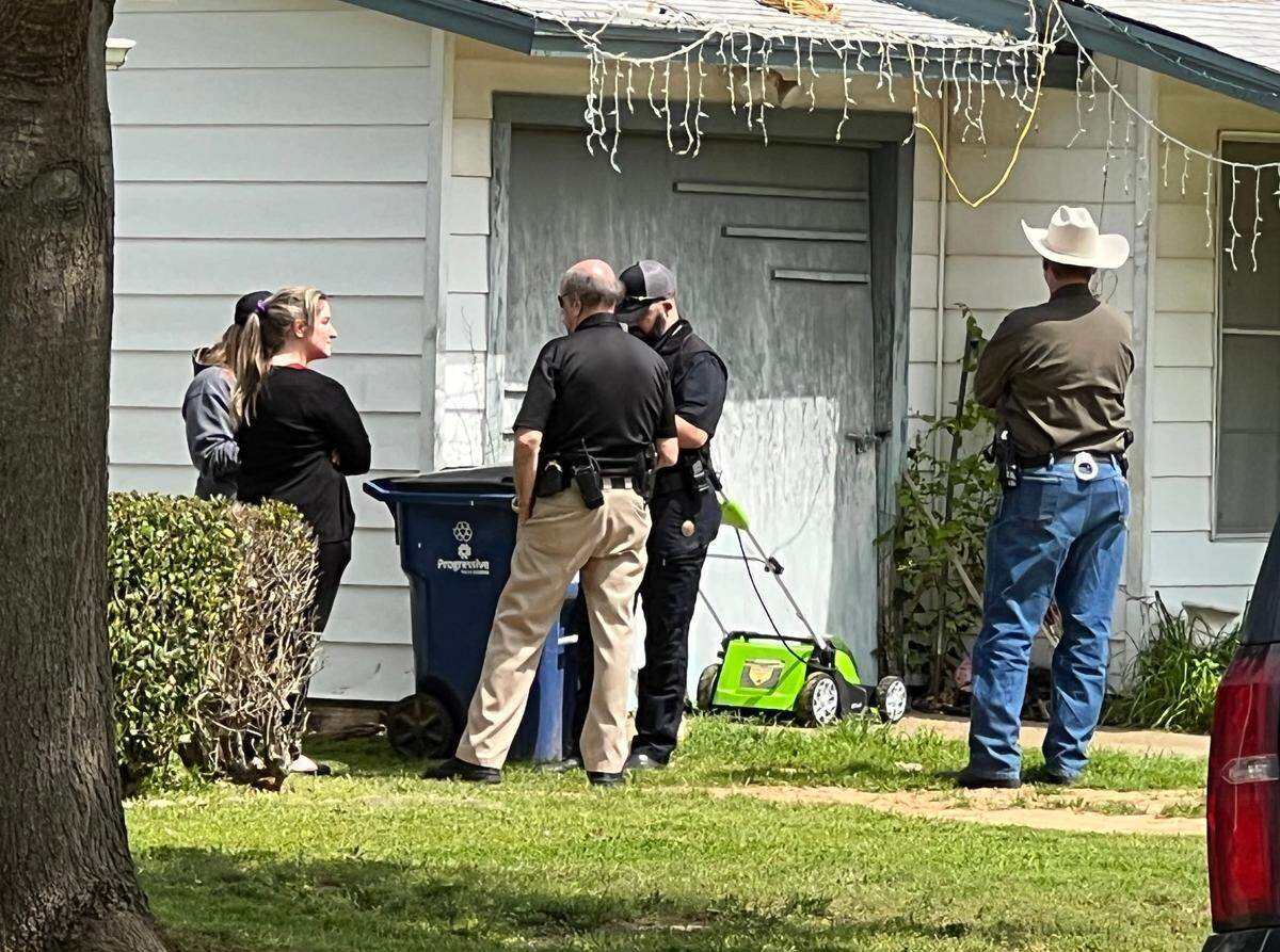 Authorities investigate near the home of missing 6-year-old Noel Rodriguez-Alvarez on Monday, March 27, 2023, in Everman, Texas.