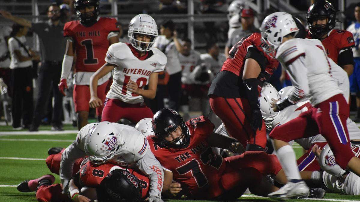 Carter-Riverside faces off against Diamond Hill-Jarvis during a high school football game at Scarborough-Handley Field in Fort Worth, Texas Thursday, October 26, 2023.