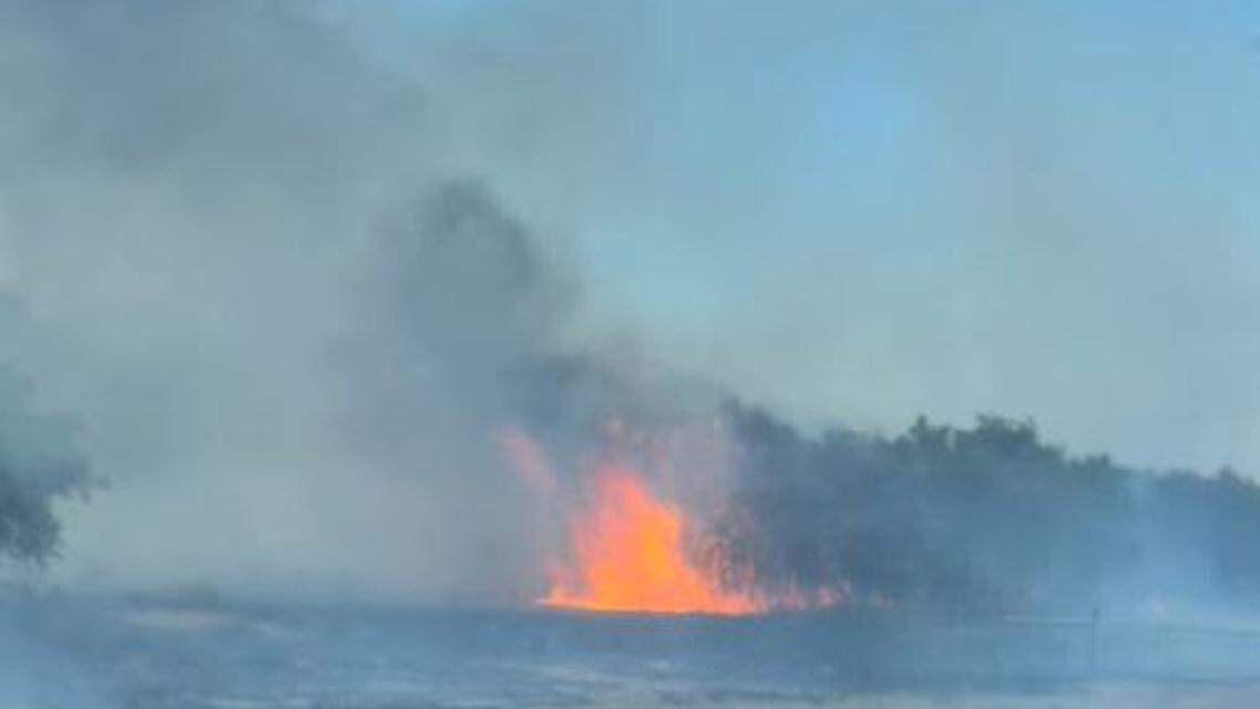 Brush fire burns in Parker County near Springtown Texas | Fort Worth ...