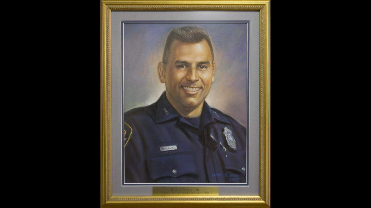 Officer Henry Nava Jr., who died after being shot trying to apprehend a parole violator, will be memorialized with signage along a section of North Loop 820. 
