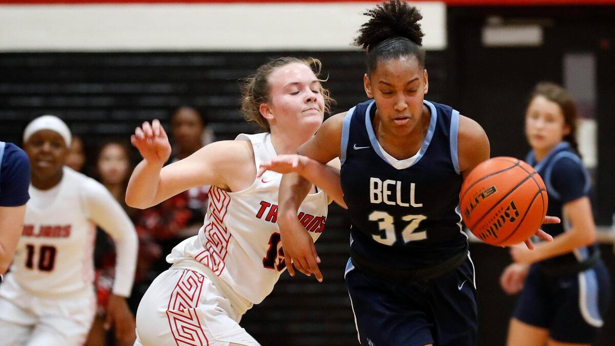L.D. Bell’s Jayden Rhodes led with 19 points in a win vs Trinity on Tuesday Jan 26, 2021. (Special to the Star-Telegram Bob Booth)
