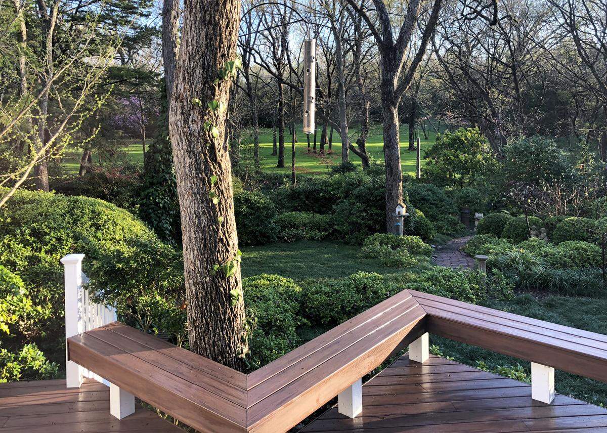 Vigorous greening of the turf, and breaking of buds on ginkgo, tell us spring is upon us in the Sperry landscape.